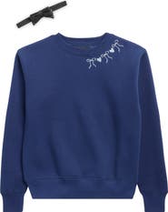 Vintage Havana Kids' Bow Print Sweatshirt & Headband Set