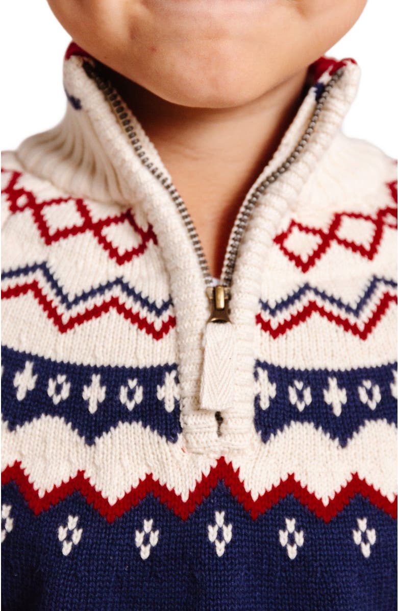 Hope & Henry Baby Boys' Organic Half Zip Ski Sweater, Infant, Alternate, color, 