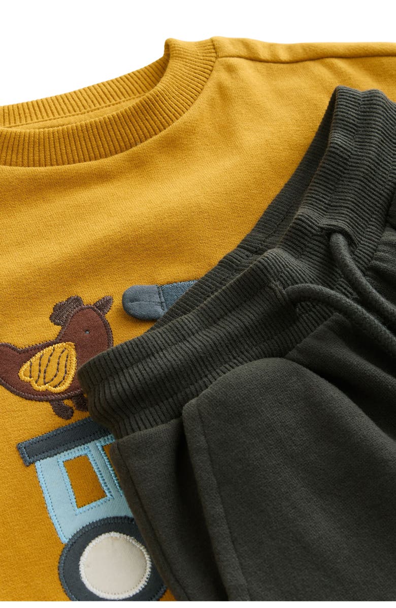 NEXT Kids' Farmyard Sweatshirt & Joggers Set, Alternate, color, Yellow