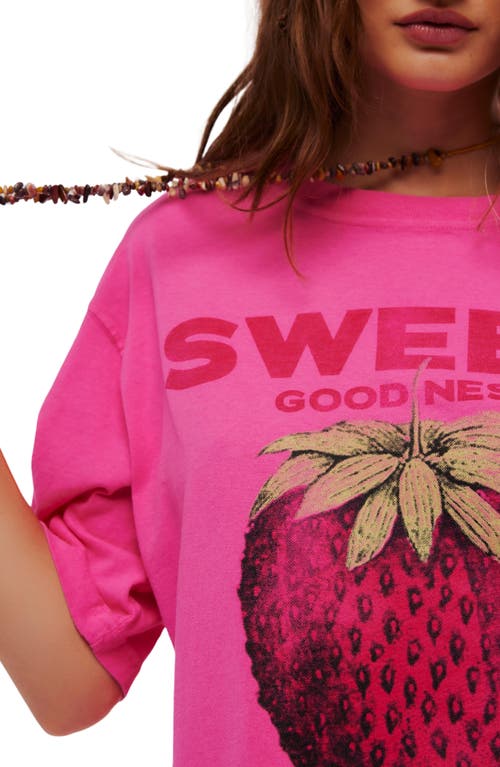 Free People Harvest Oversize Cotton Graphic T-shirt In Red