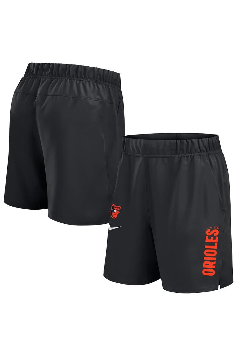 Men's Nike Black Baltimore Orioles Woven Victory Performance Shorts, Alternate, color, Black