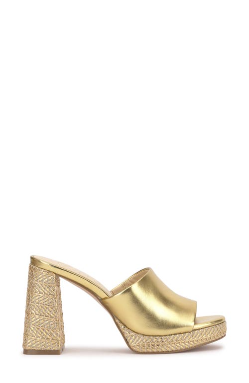 Shop Jessica Simpson Kameena Platform Wedge Sandal In Gold