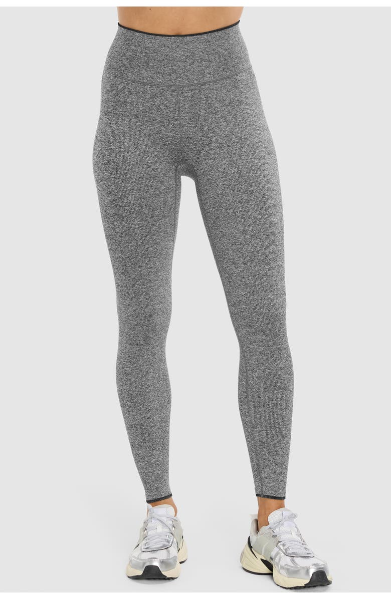 Peloton Melange Micro Rib Seamless Legging, Main, color, Black