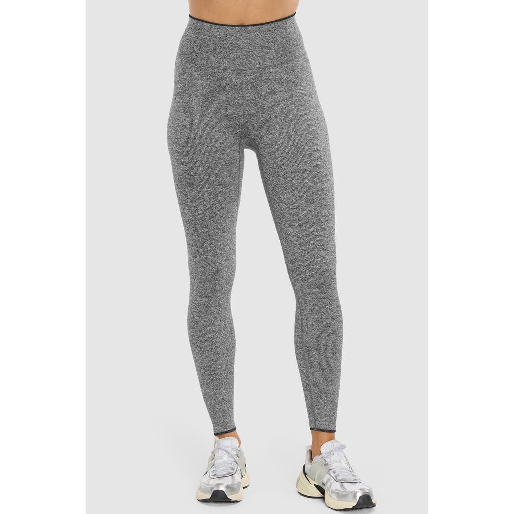 Peloton Melange Micro Rib Seamless Legging In Black