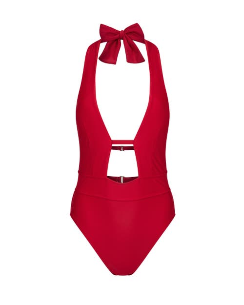 Adore Me Brinlee Swimwear One-piece In Dark Red