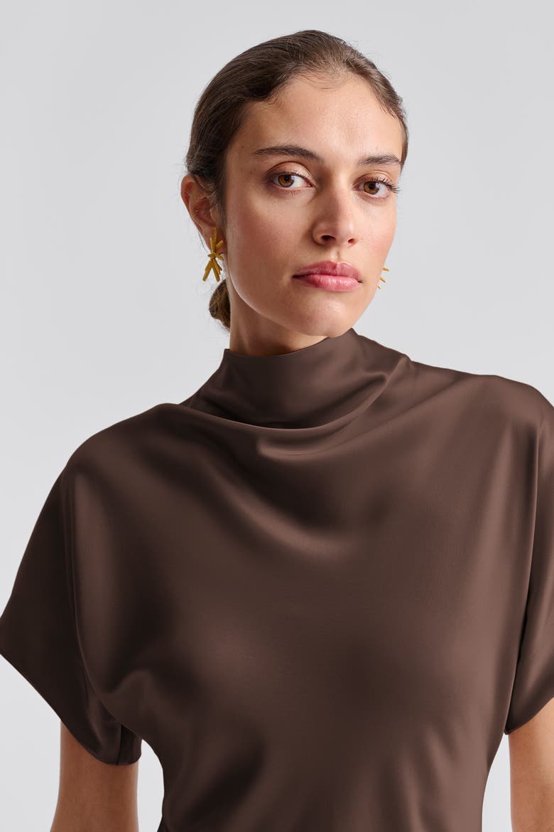 Alivia Fowler Midi Dress, Alternate, color, Chocolate