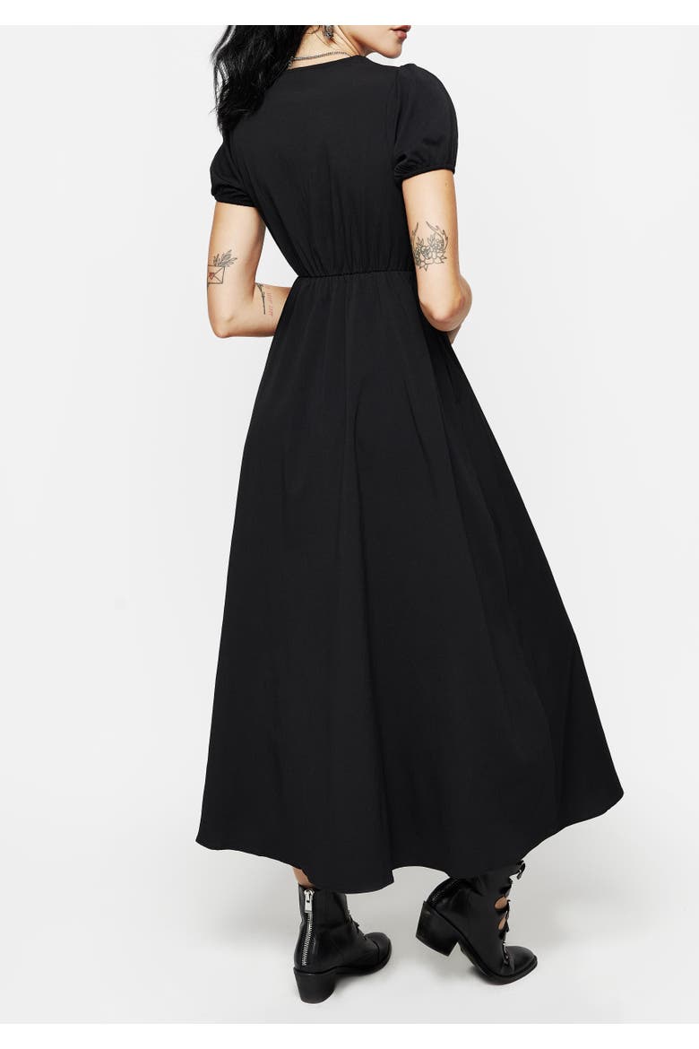 Taissa Lace Button Up Midaxi Dress, Alternate, color, Black