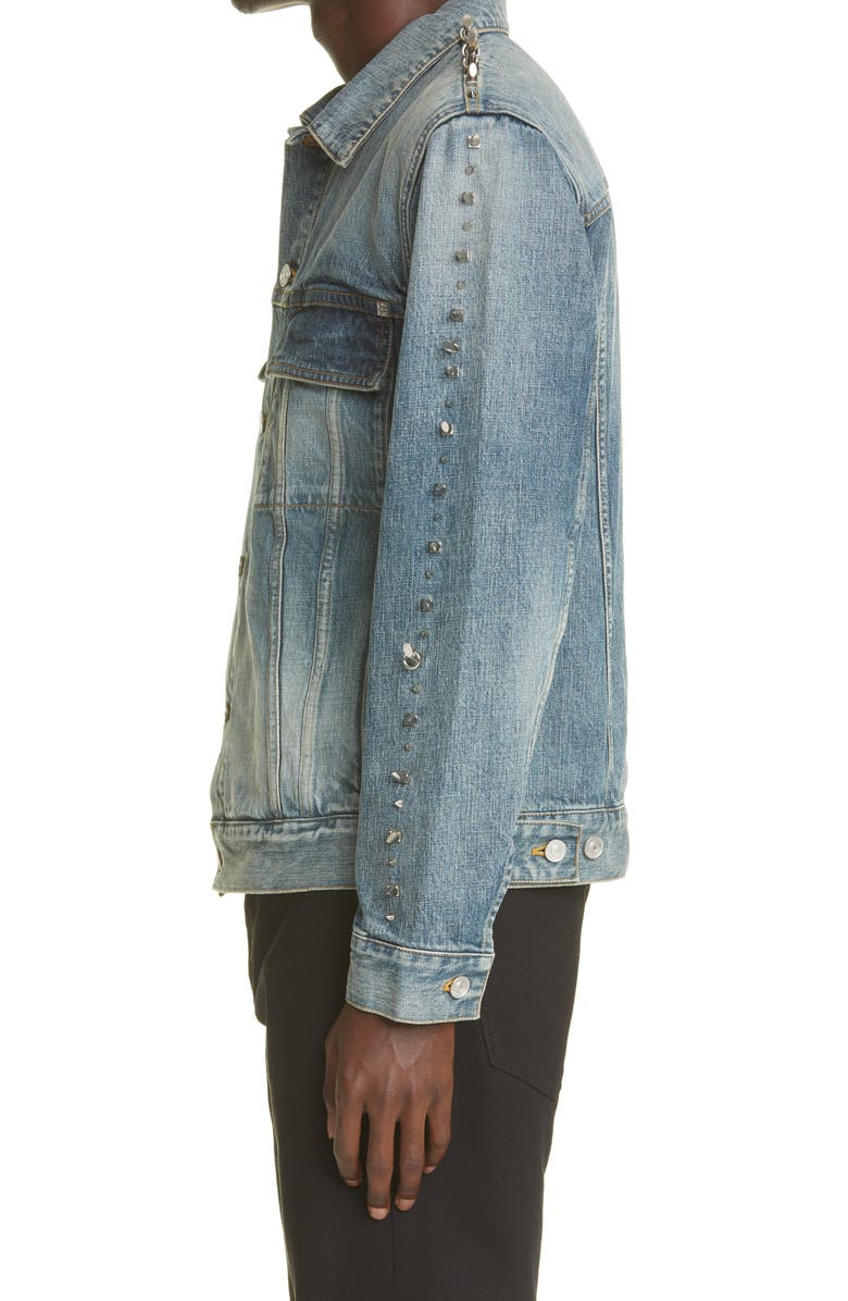 Givenchy Studded Denim Jacket, Alternate, color, 