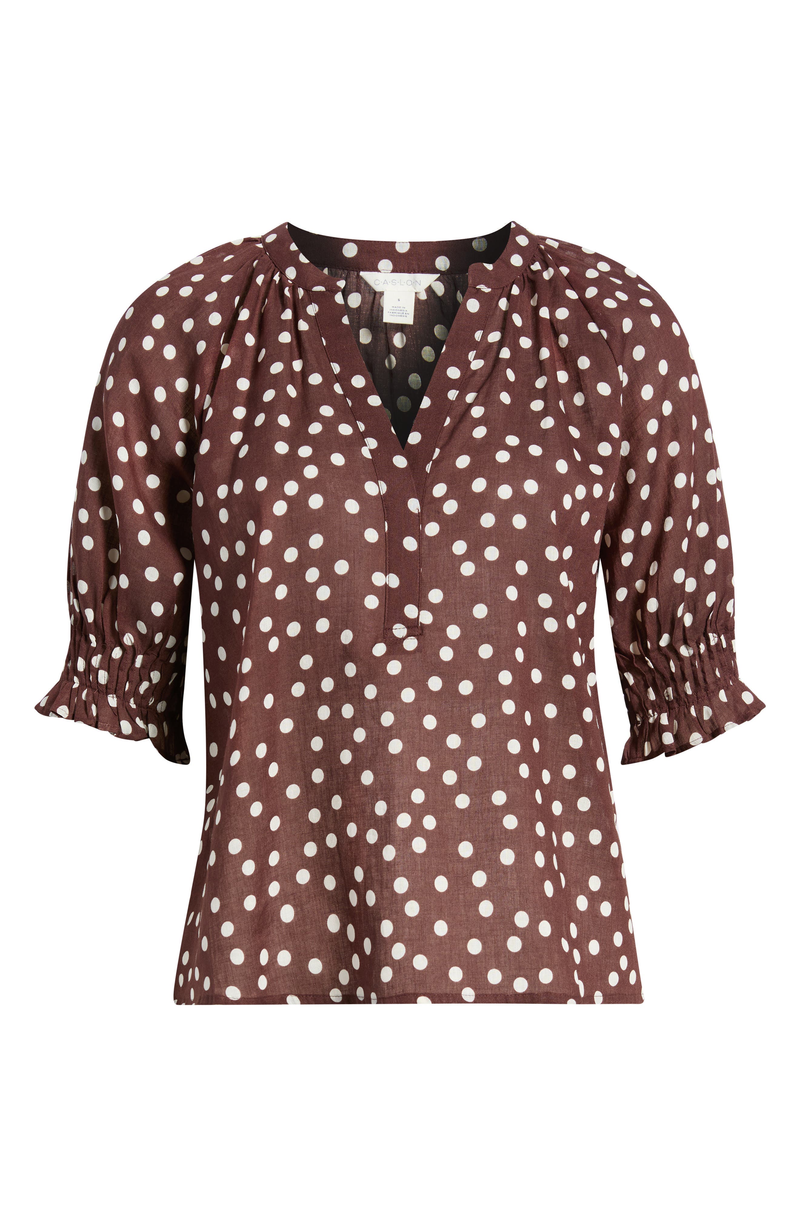 BROWN- IVORY SCATTERED DOT