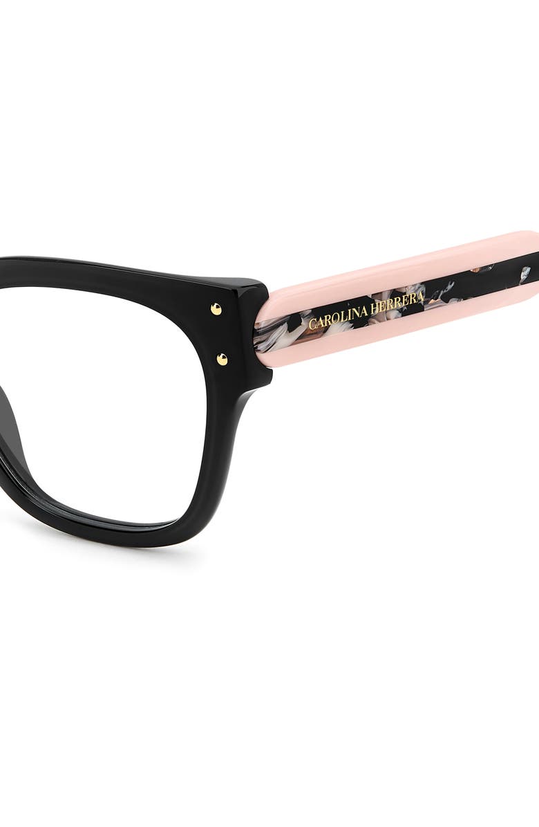 Carolina Herrera 53mm Square Reading Glasses, Alternate, color, 
