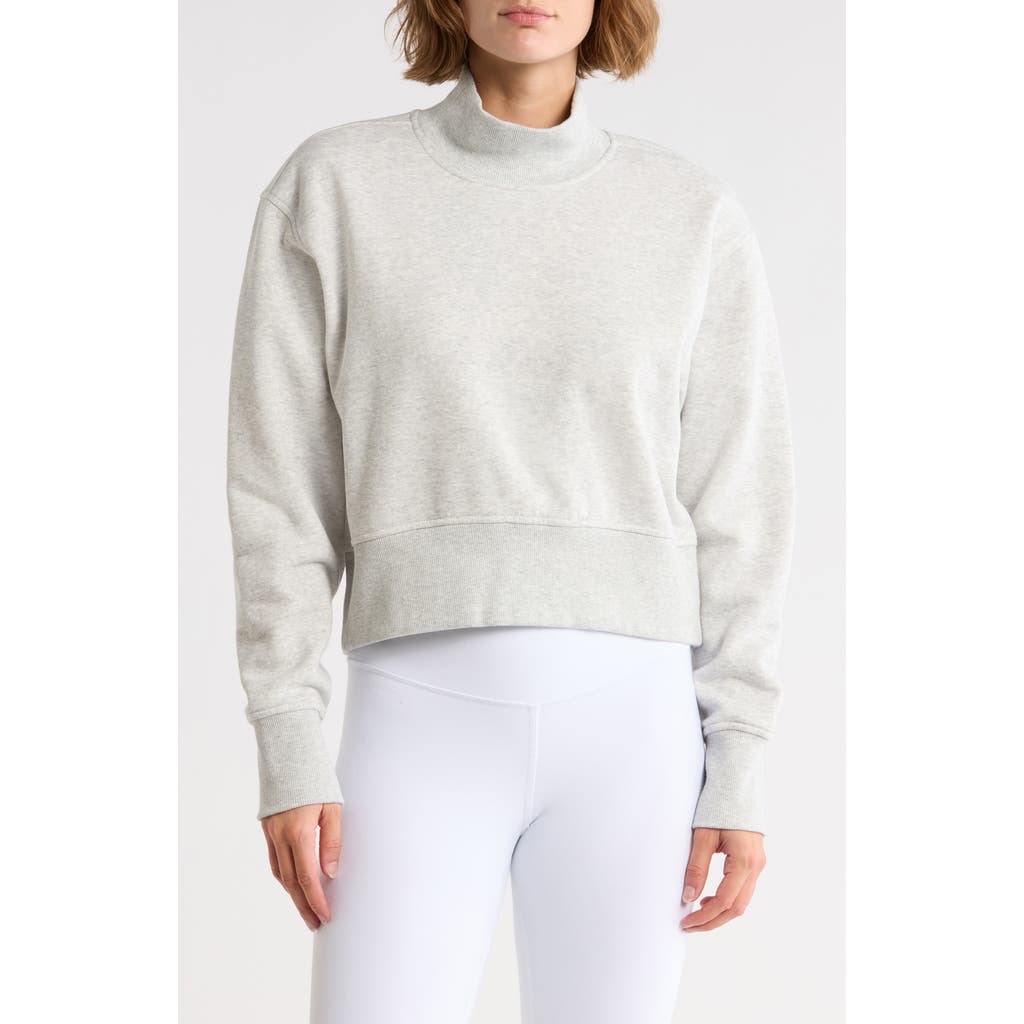 Z By Zella Feather Fleece Sweatshirt In White