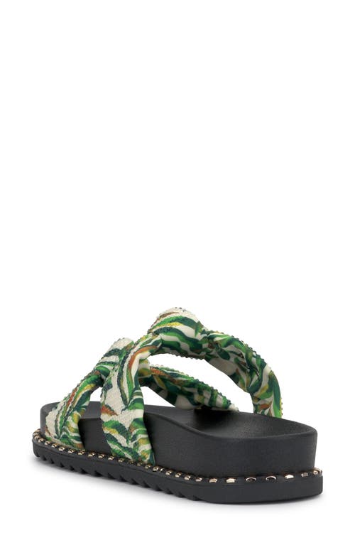 Jessica Simpson Caralyna Platform Slide Sandal In Green Multi