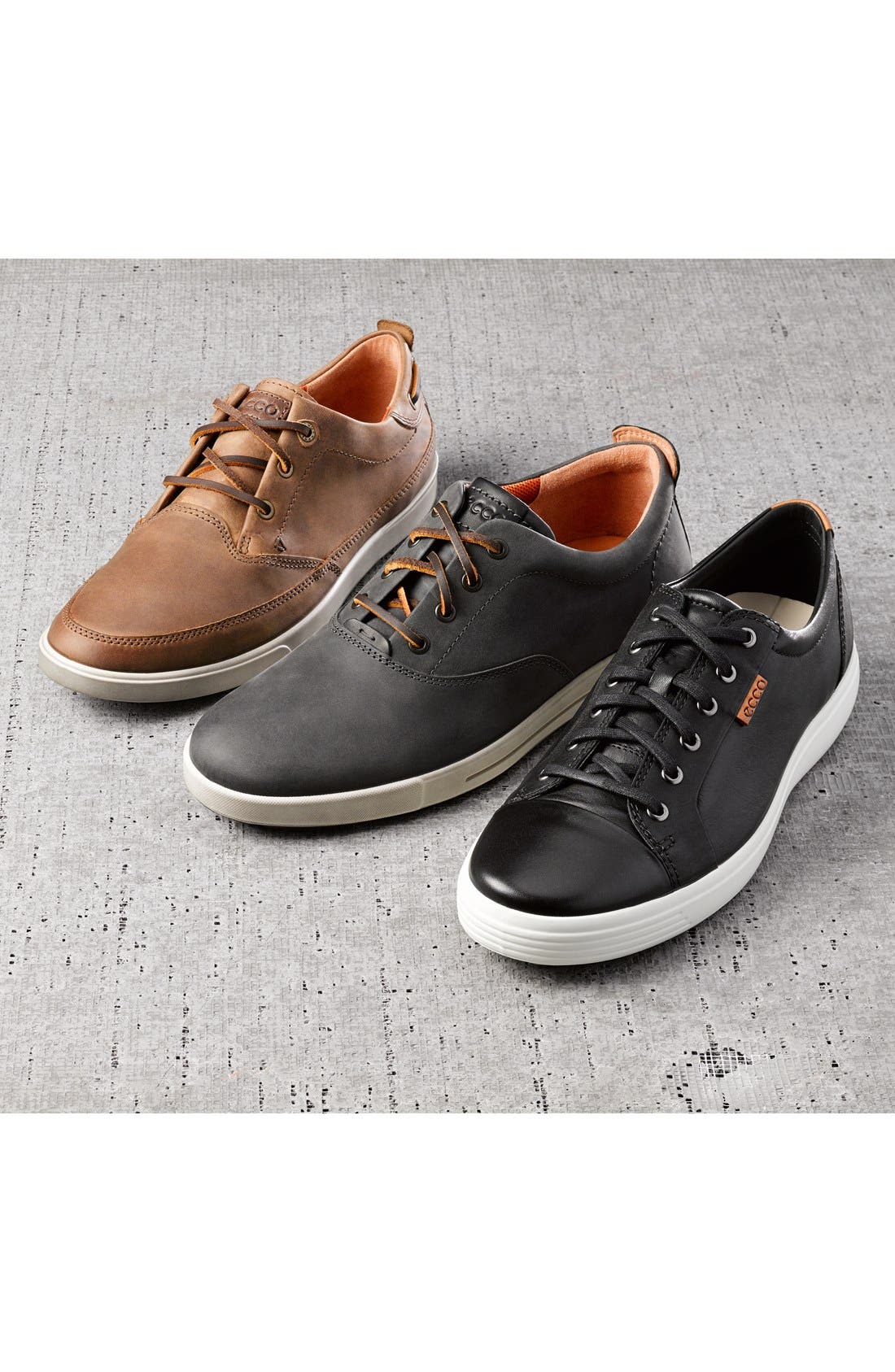 ECCO Soft 7 Lace-Up Sneaker, Alternate, color, Black Leather