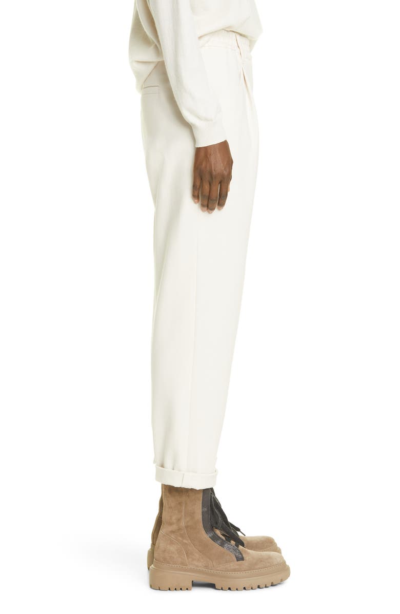 Brunello Cucinelli Couture Cotton Blend Interlock Pants, Alternate, color, 