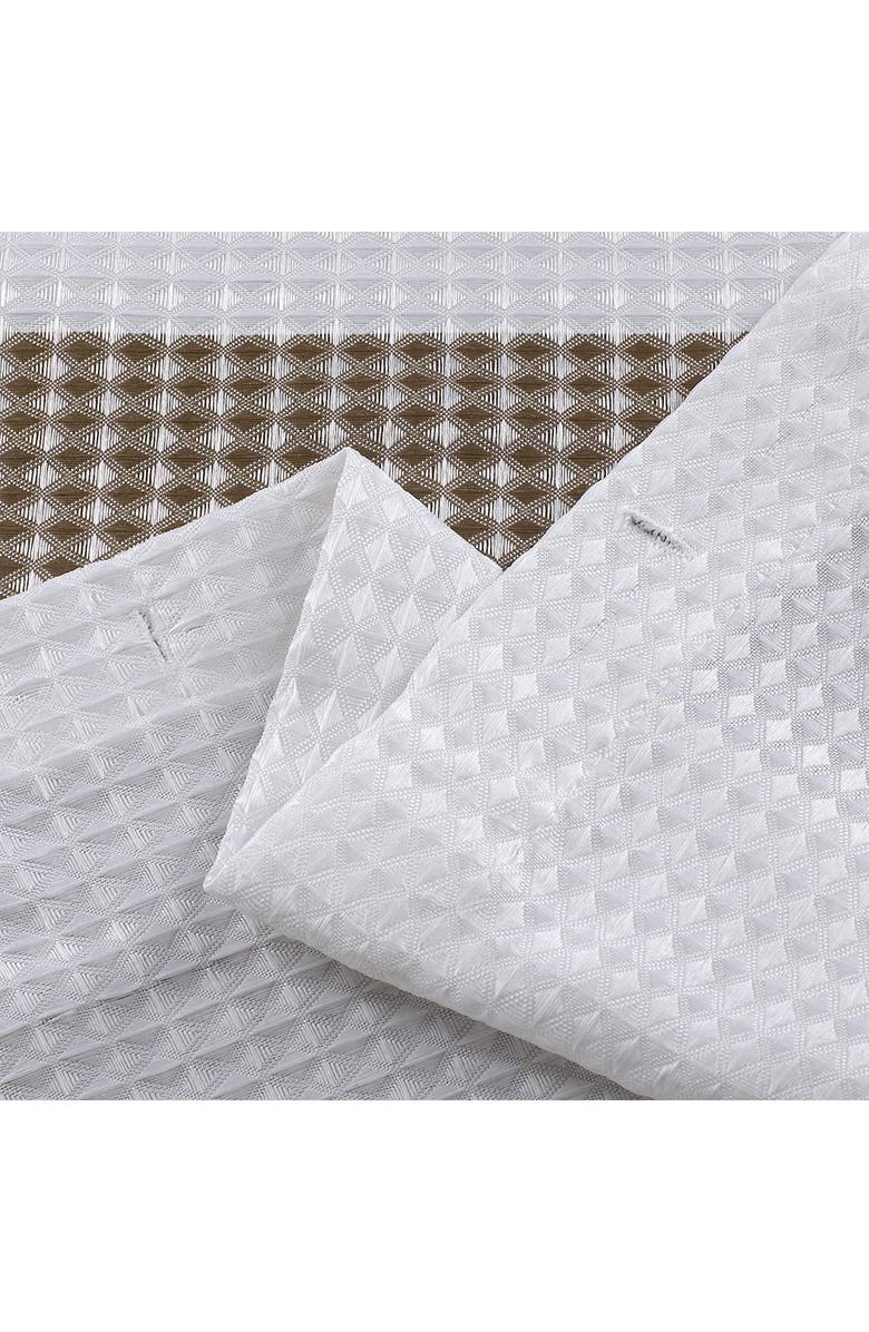 DAINTY HOME Shades Ombré Waffle Texture Shower Curtain, Alternate, color, Taupe