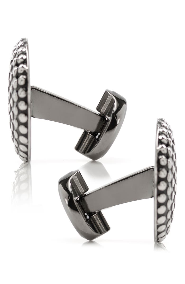 Cufflinks, Inc. Textured Circle Cuff Links, Alternate, color, Silver