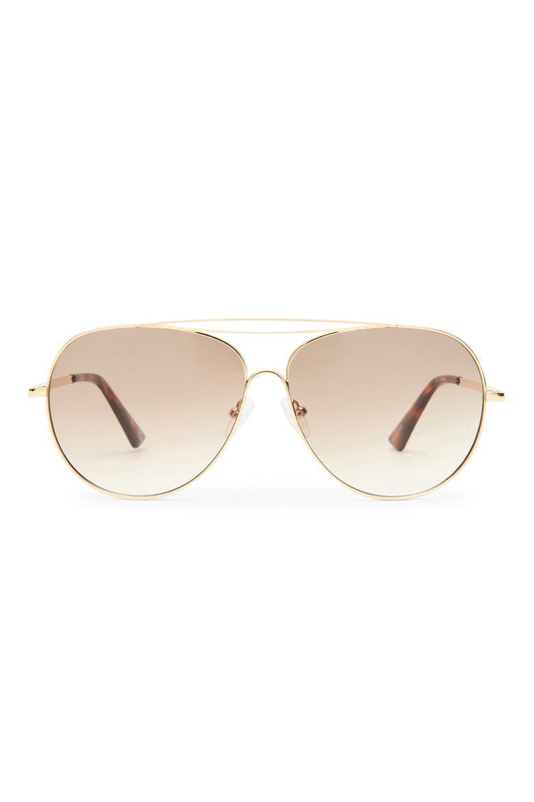 Abracadabra 60mm Gradient Aviator Sunglasses, Main, color, BRIGHT GOLD/ BROWN GRAD