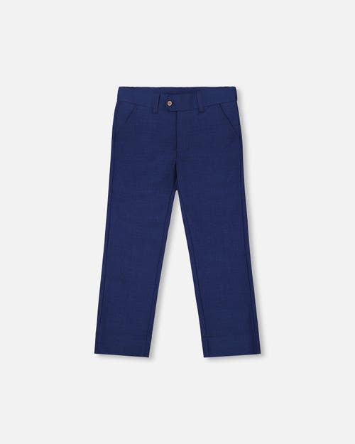 Deux Par Deux Boy's Slant Pocket Pants Navy Blue In Navy Blue