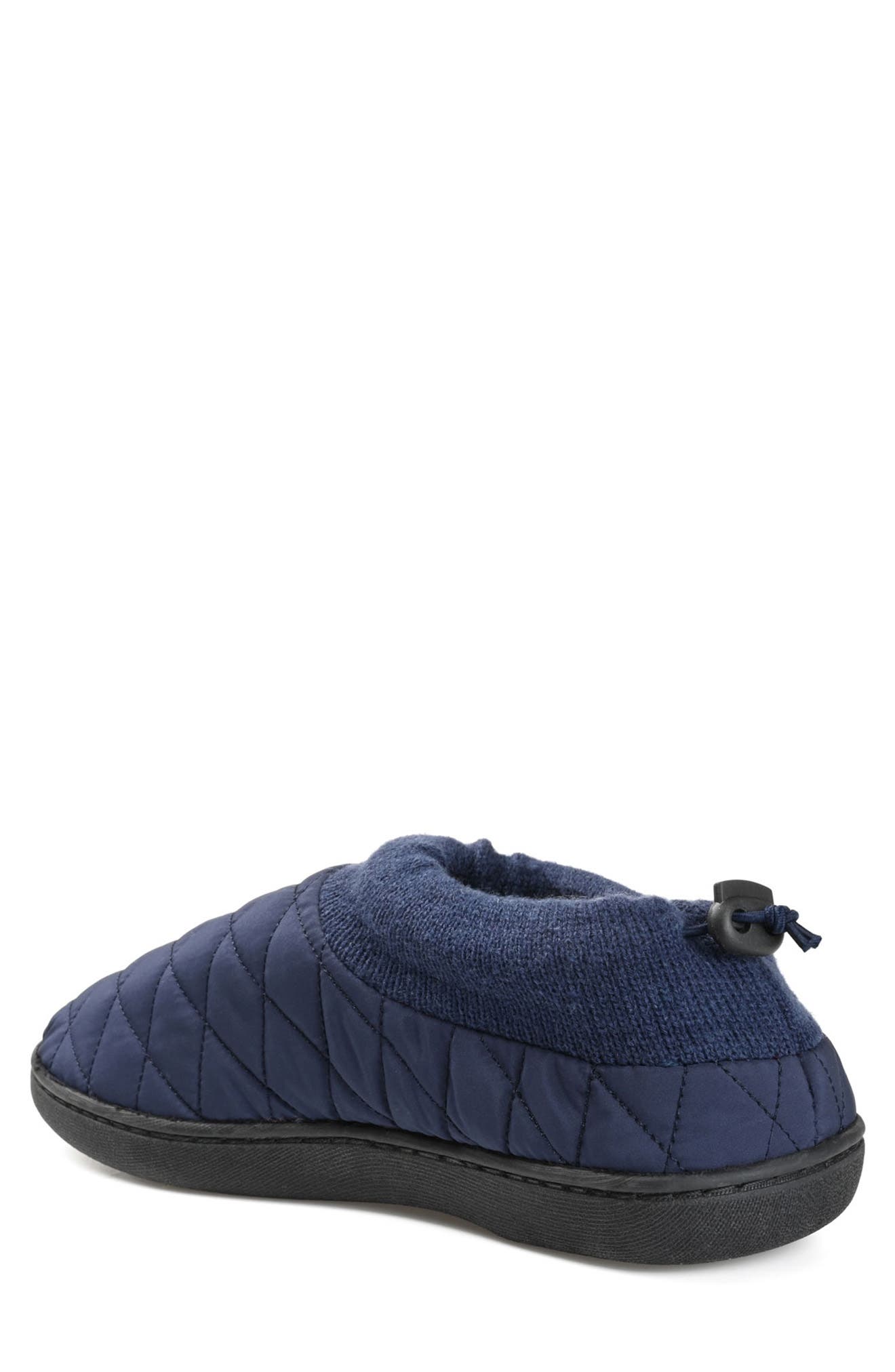 VANCE CO . Fargo Quilted Faux Fur Lined Slipper, Alternate, color, Blue