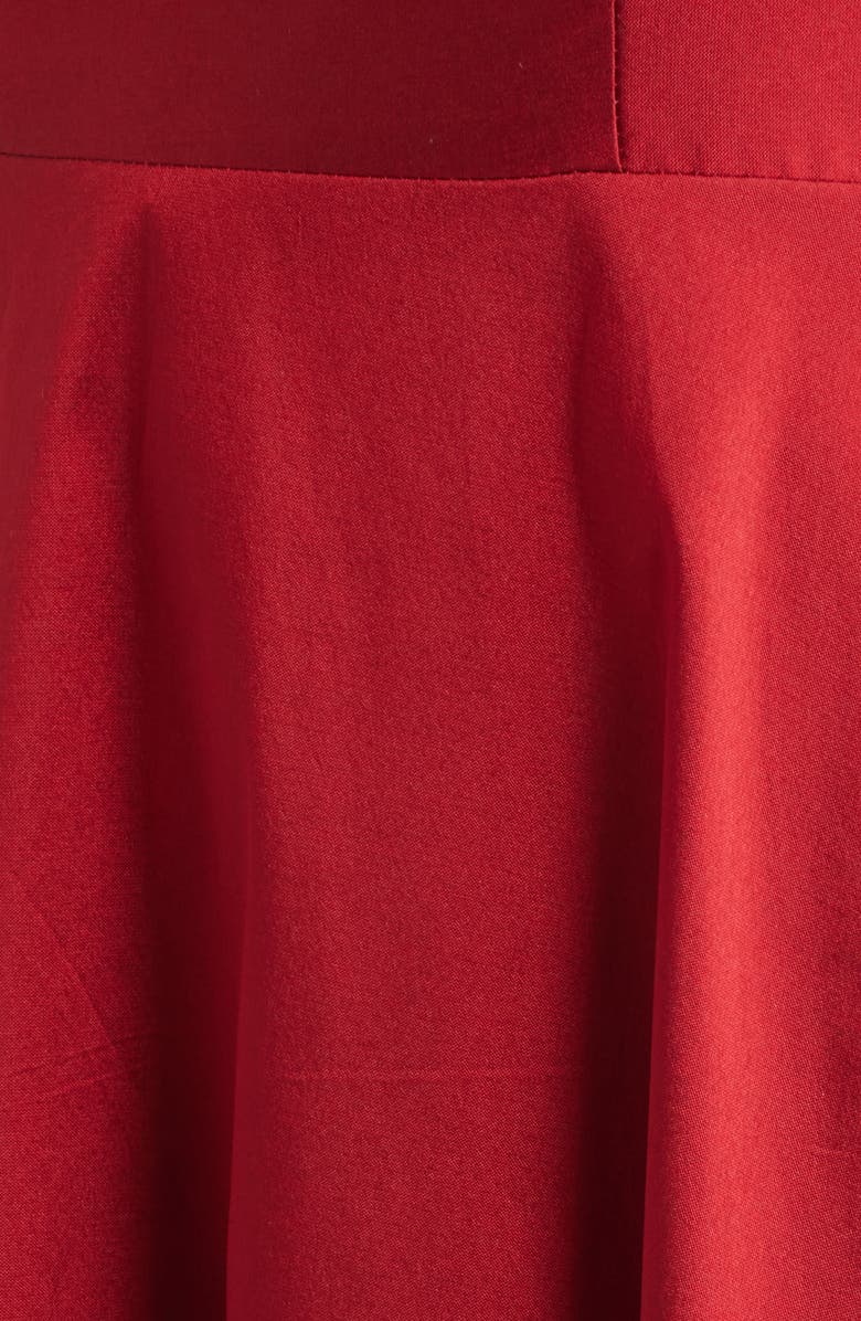 Eliza J Rhinestone Strap Bow Bodice Gown, Alternate, color, Red