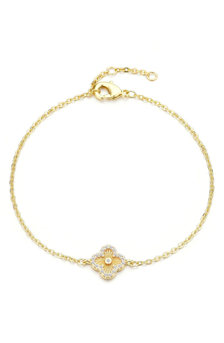 Adornia Fluted Clover Bracelet & Necklace Set, Alternate, color, 