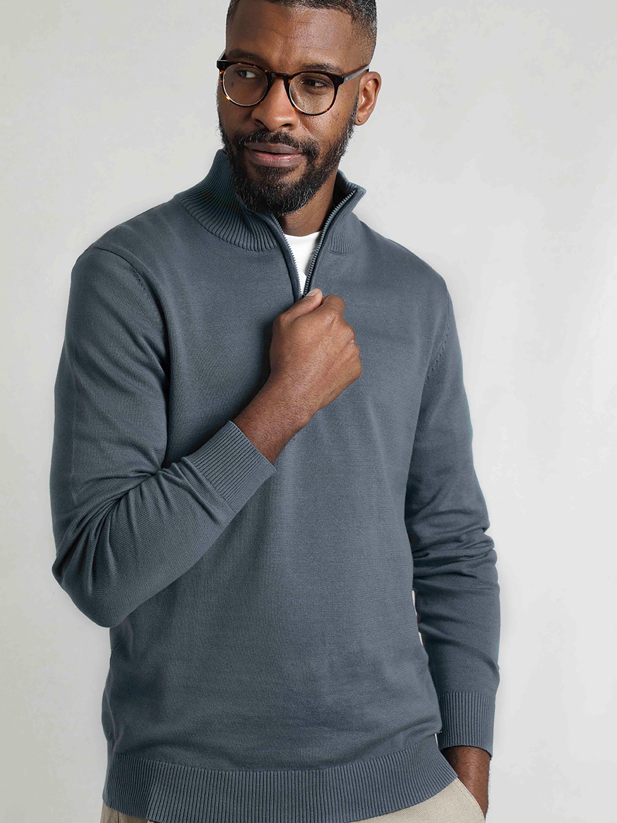 Baxter Fine Knit 1/4 Zip Jumper