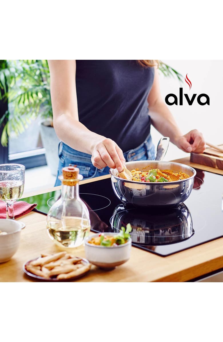 Alva Maestro Stainless Steel Saucepan & Lid, Alternate, color, 