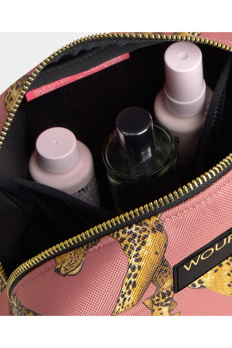 Blush Leopard Toiletry Bag, Alternate, color, Blush