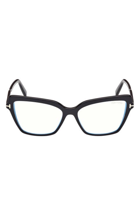 55mm Cat Eye Blue Light Blocking Optical Glasses