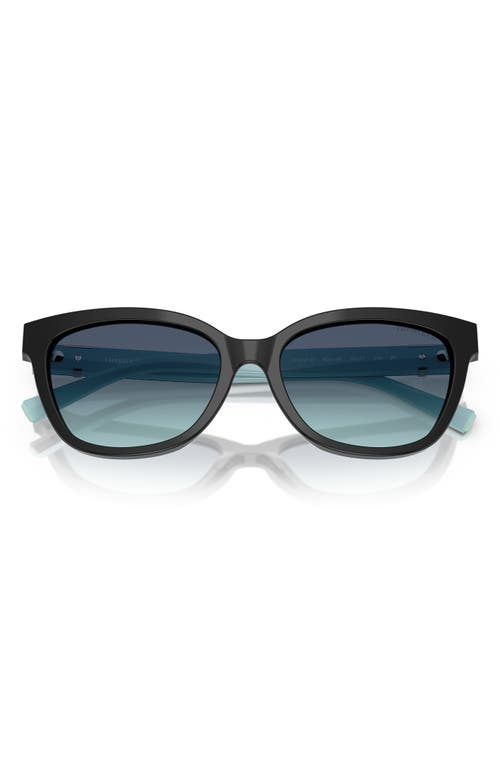 Tiffany & Co . Woman Sunglasses Tf4237b In Black/azure Gradient Blue