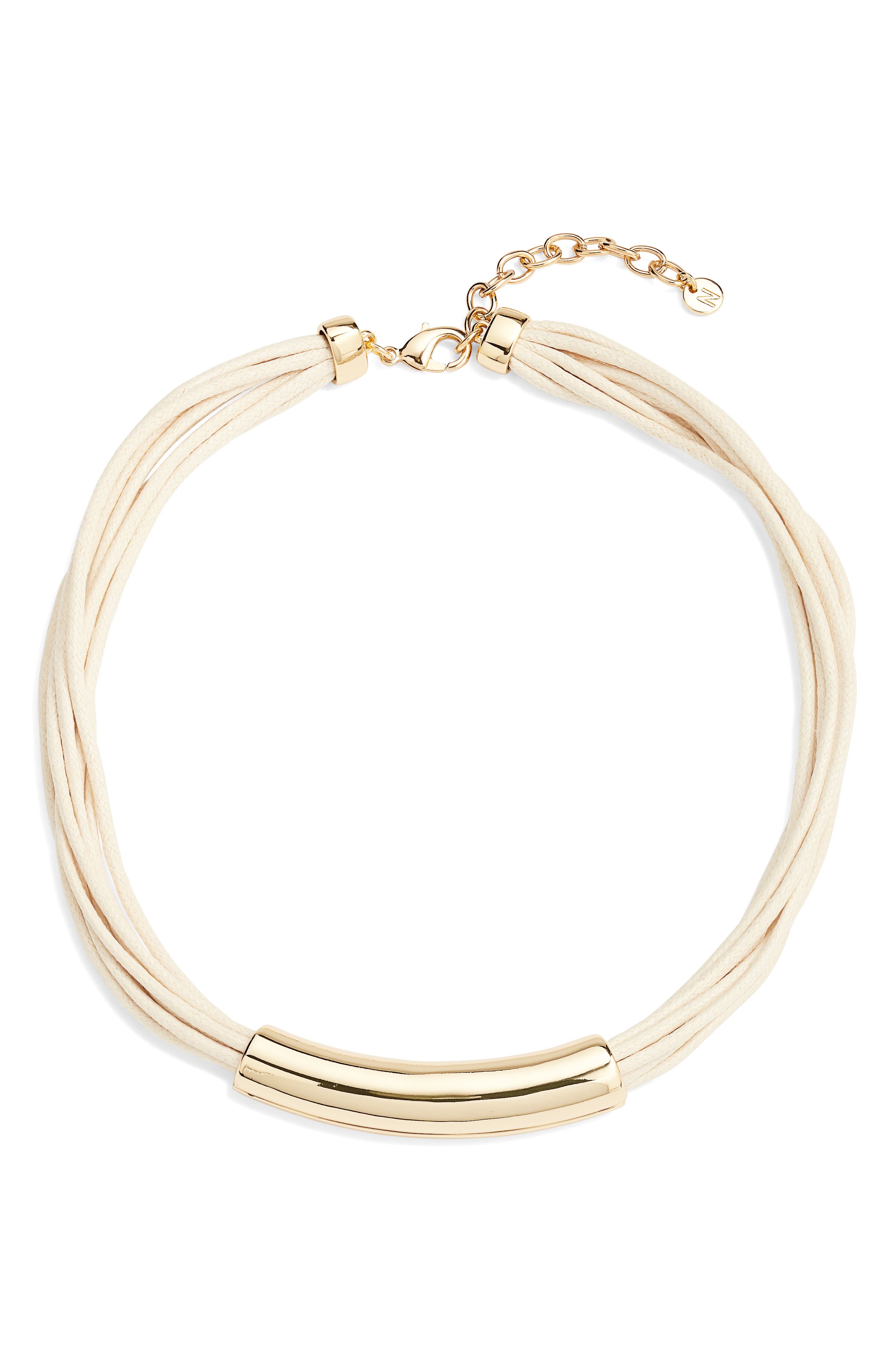 Nordstrom Tube Pendant Multistrand Cord Necklace