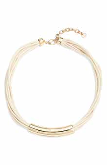 Nordstrom Tube Pendant Multistrand Cord Necklace