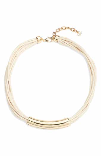 Nordstrom Tube Pendant Multistrand Cord Necklace