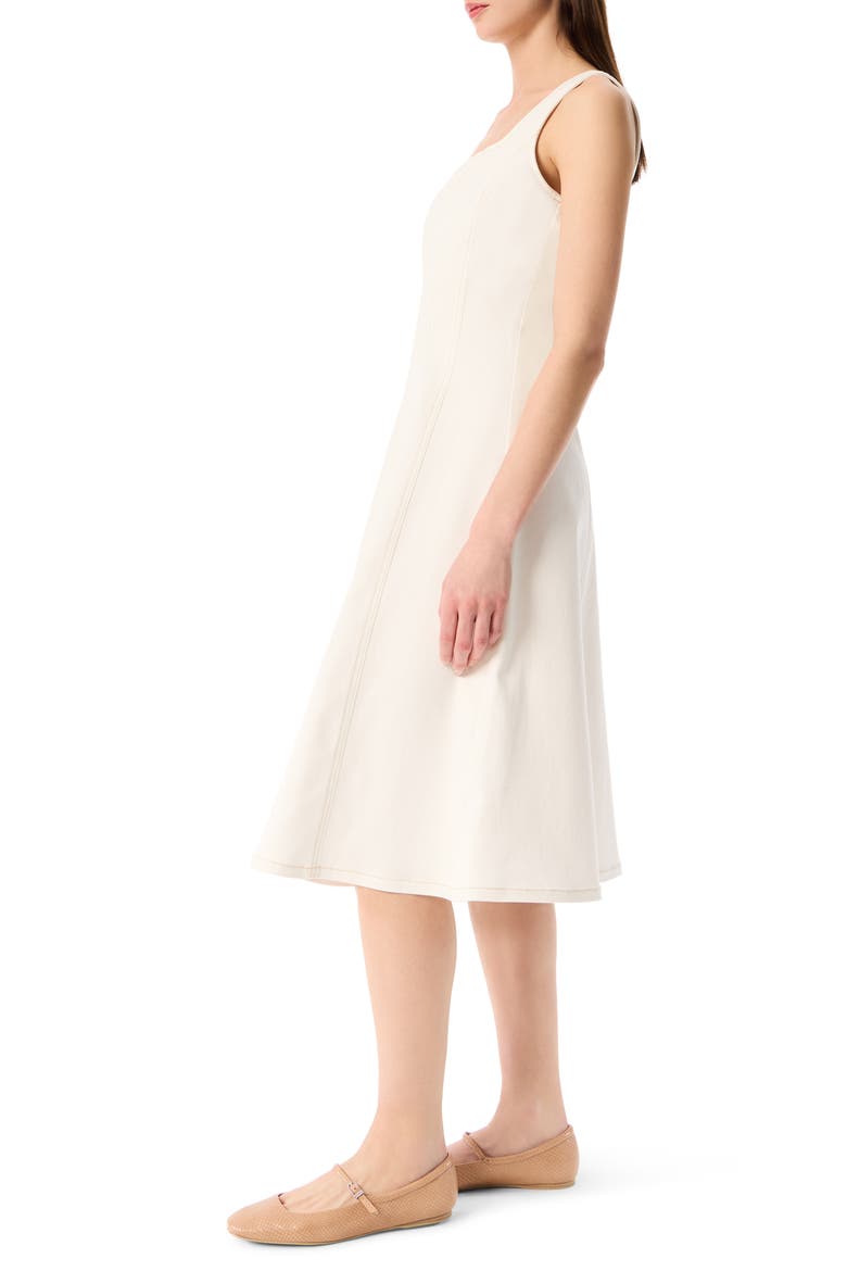 Sleeveless Seamed Fit & Flare Dress, Alternate, color, CHALK