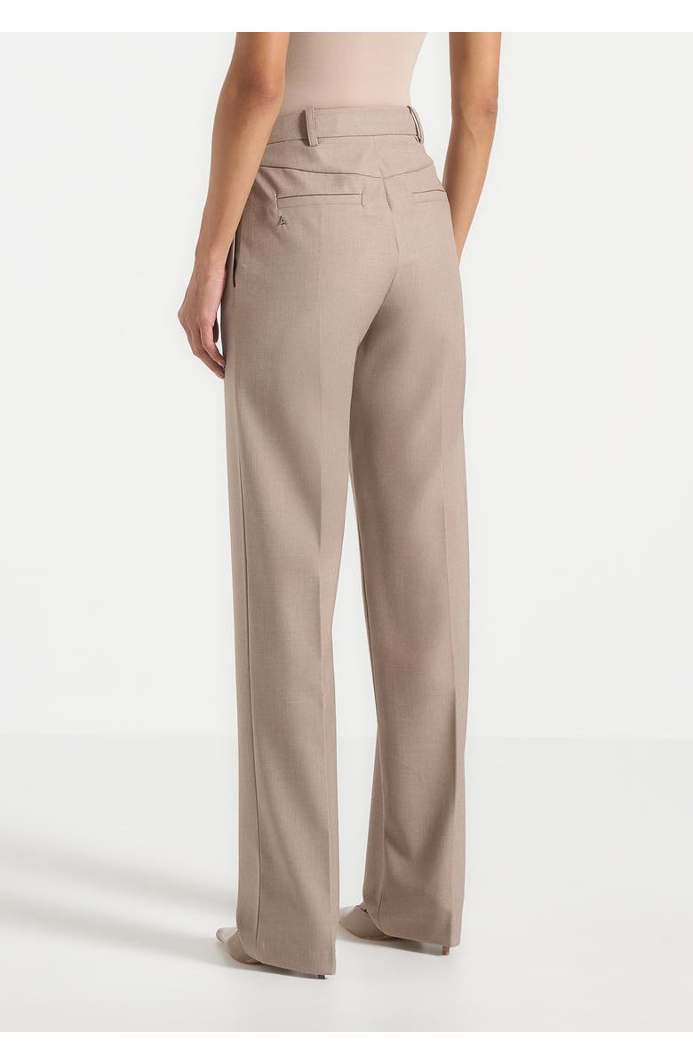 Manière De Voir Nina Cigarette Fit Tailored Trousers, Alternate, color, Mushroom