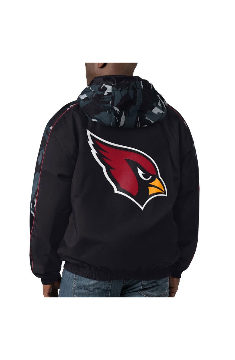 STARTER Men's Starter Black Arizona Cardinals Thursday Night Gridiron Full-Zip Hoodie, Alternate, color, Black