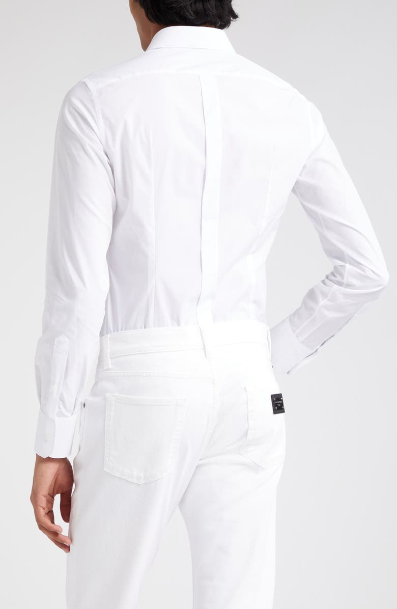 Dolce&Gabbana Cotton Poplin Button-Up Shirt, Alternate, color, White