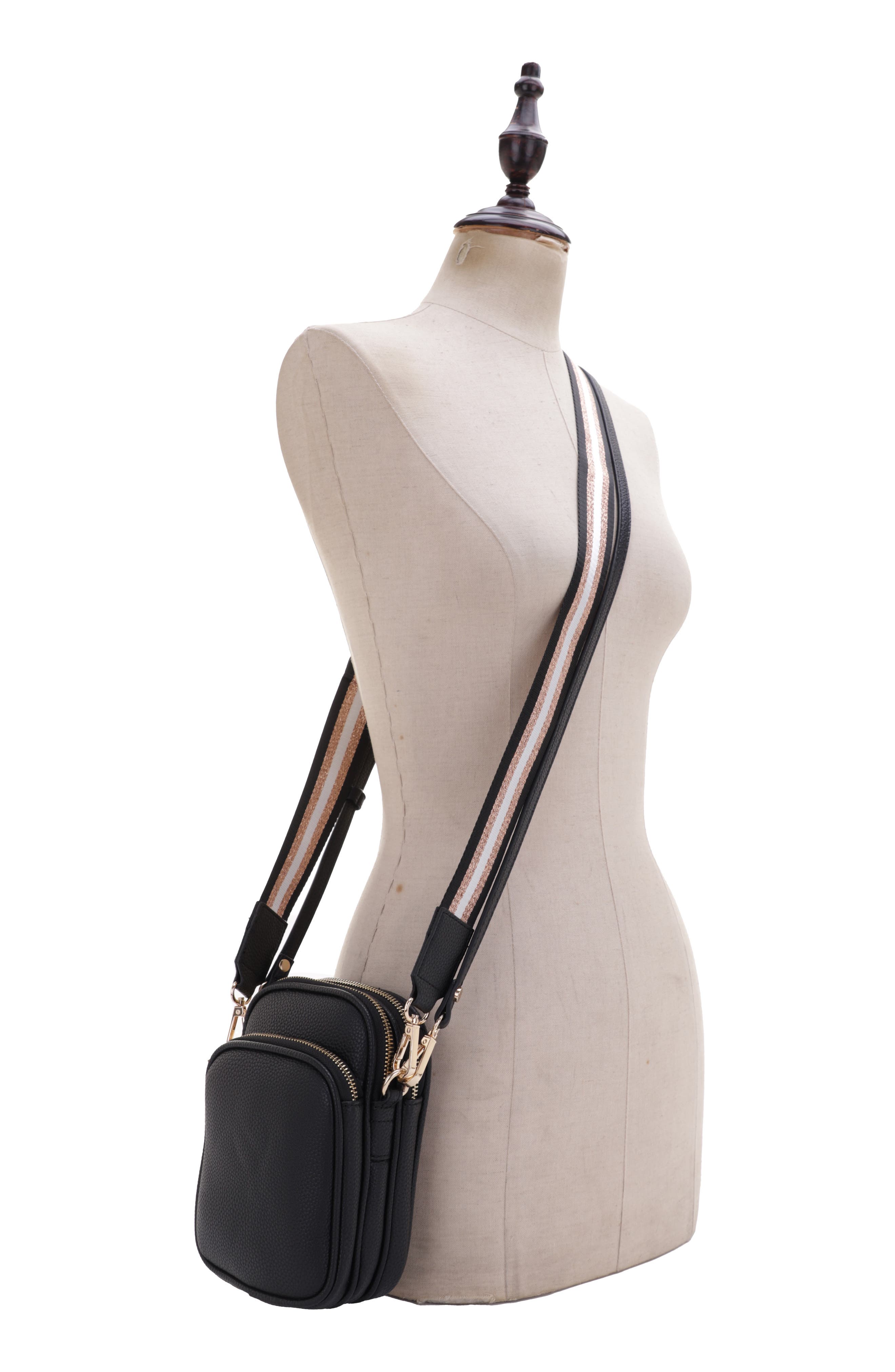 Mali + Lili Josephine Recycled Vegan Leather Crossbody Bag, Alternate, color, 