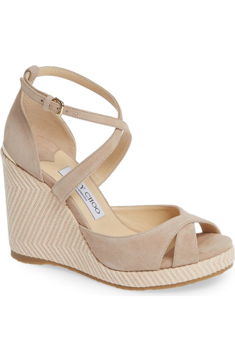 Jimmy Choo Alanah Strappy Wedge Sandal, Main, color,