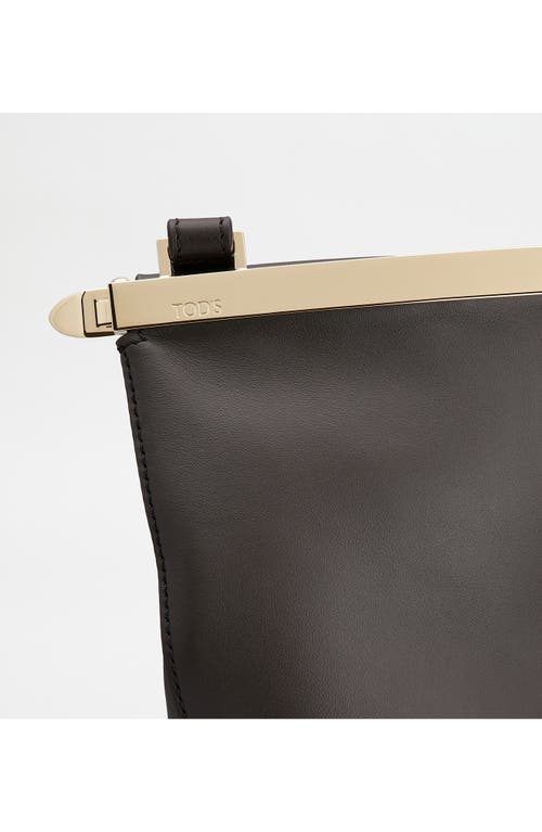 Tod's Frame Leather Shoulder Bag In Palissandro