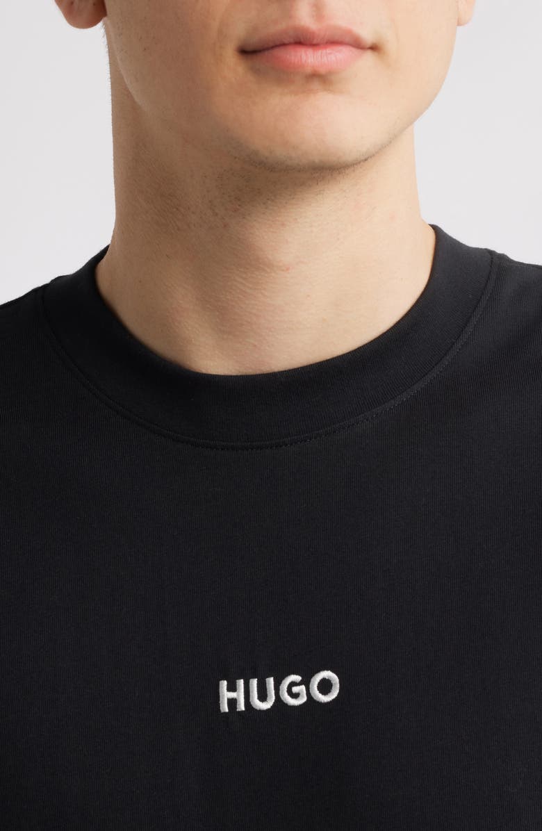 HUGO Dulapo Argile Cotton T-Shirt, Alternate, color, Black