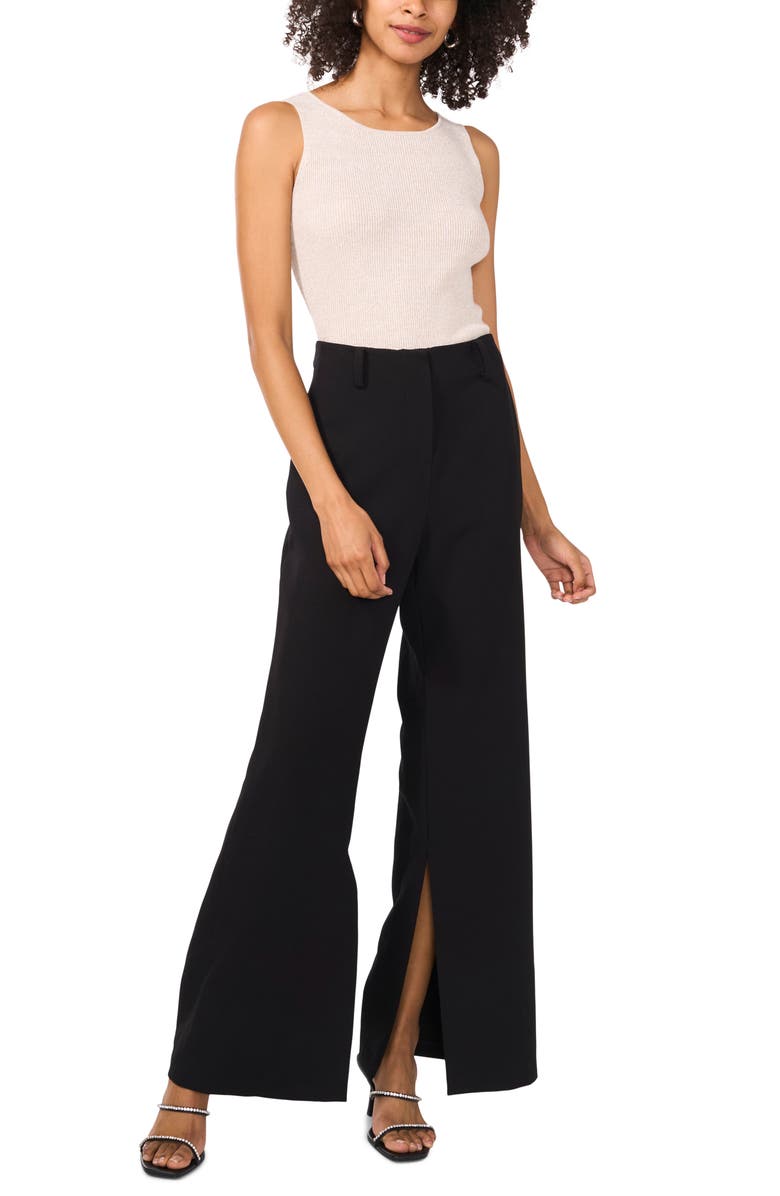 Vince Camuto Clean High Waist Inseam Slit Pants, Alternate, color, 