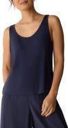 Eileen Fisher Slim Fit Scoop Neck Silk Tank
