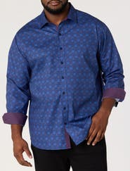 Synrgy by DXL Big & Tall Medallion Print Sport Shirt V2