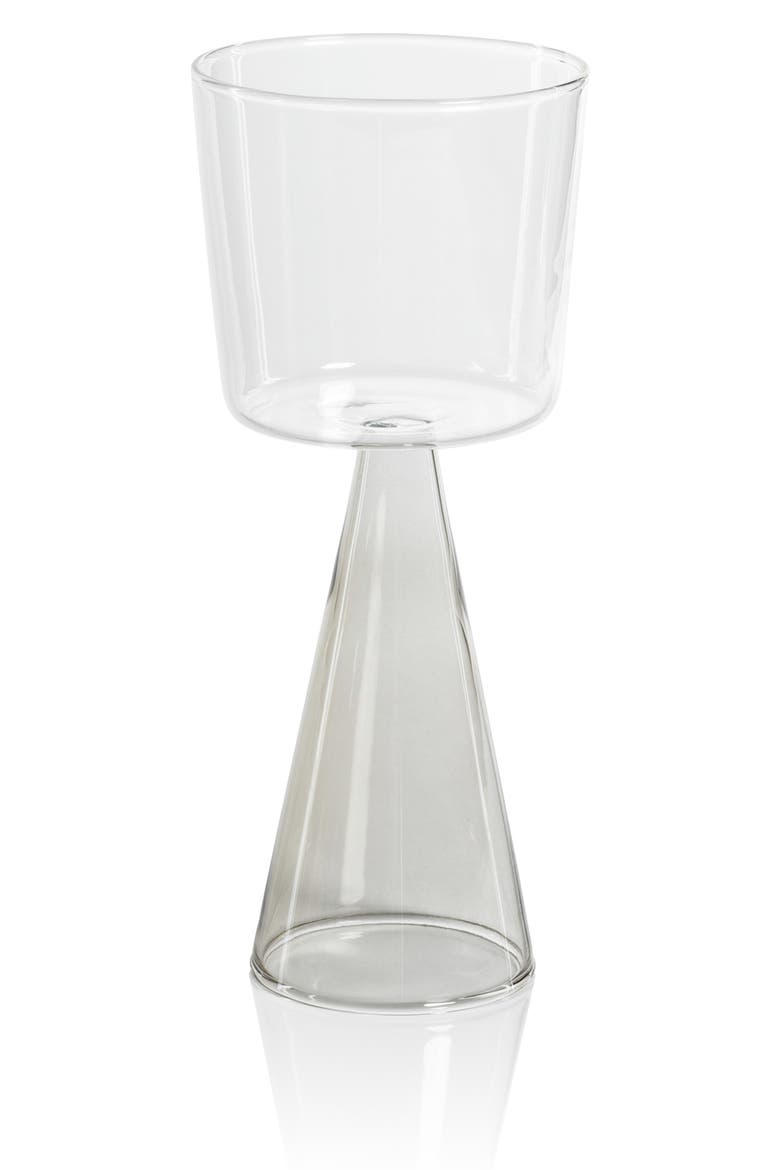 Viterbo Set of 4 White Wine Glasses, Main, color, CLEAR/ GRAY
