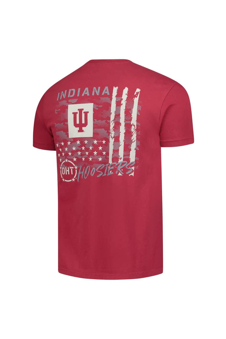 Men's  Crimson Indiana Hoosiers Comfort Colors OHT Camo Overlay T-Shirt, Alternate, color, Crimson