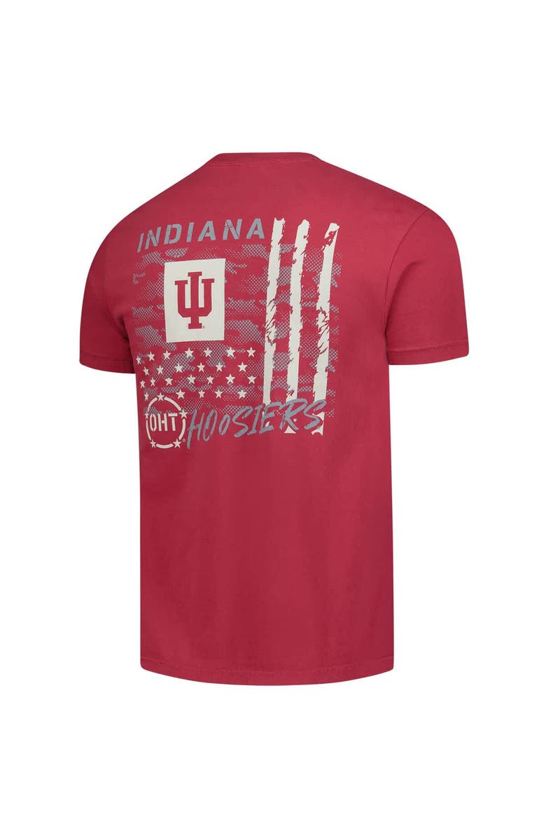 IMAGE ONE Men's  Crimson Indiana Hoosiers Comfort Colors OHT Camo Overlay T-Shirt, Alternate, color, Crimson