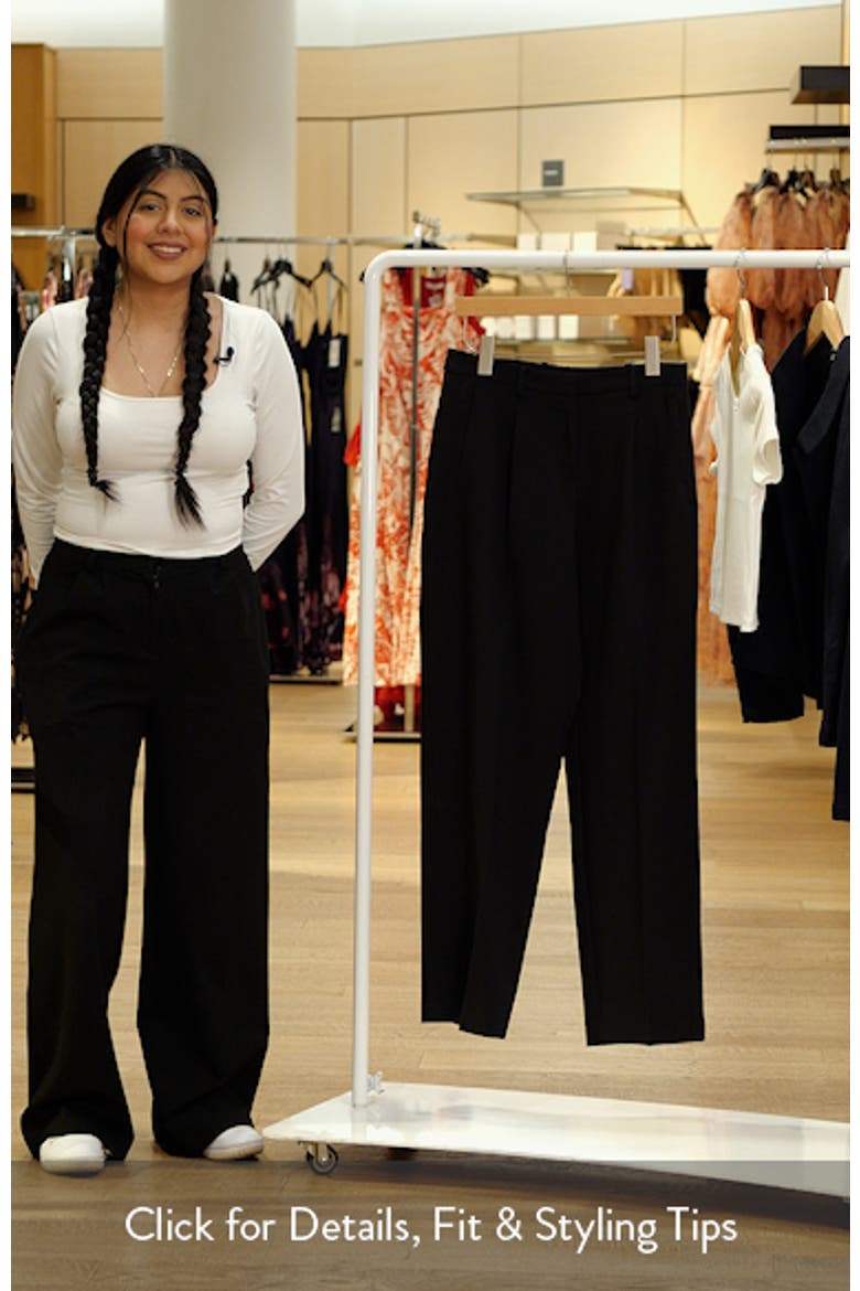Pleat Front Stretch Straight Leg Pants video