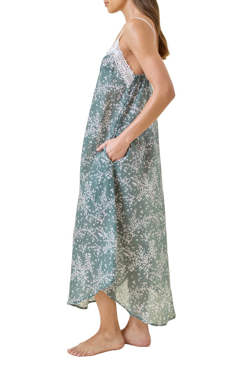 Papinelle Cheri Blossom Cotton & Silk Nightgown, Alternate, color, 