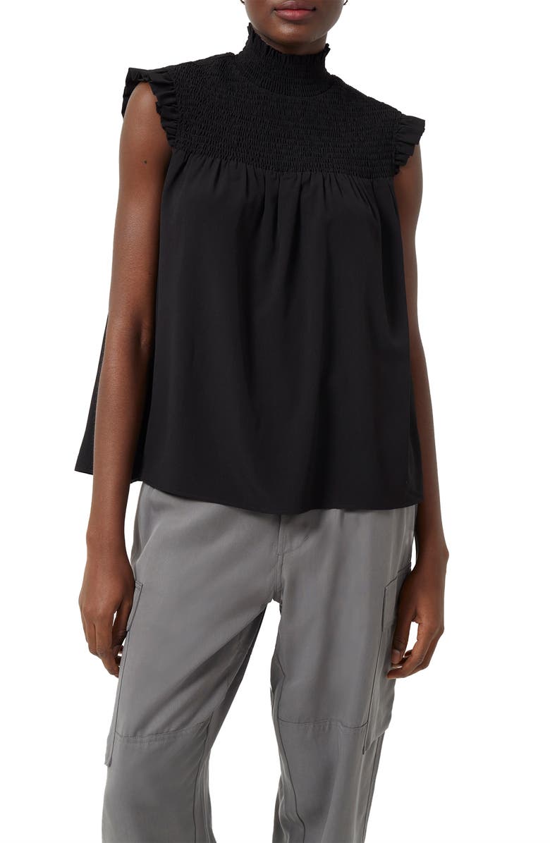 French Connection Boza Smocked Sleeveless Top, Main, color, 